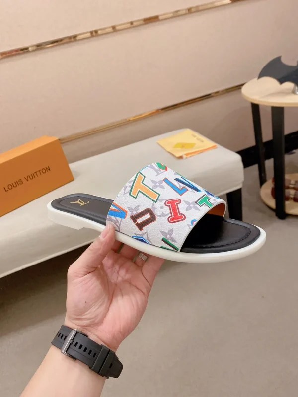 Louis Vuitton Men's Multicolor Canvas Slide
