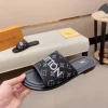 Louis Vuitton Men's Black Canvas Slide - Pool Pillow Mule