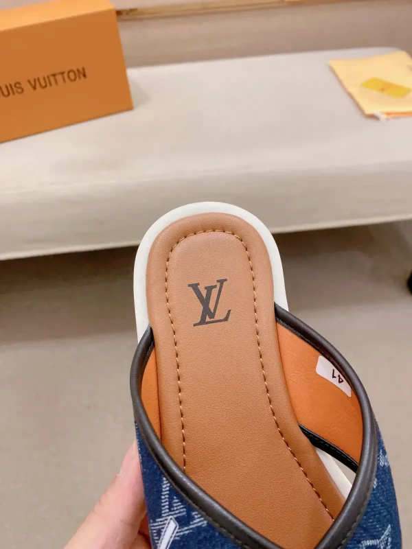 Louis Vuitton Men's Pool Pillow Mule - Blue Leather