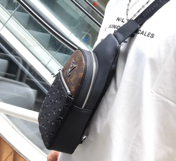Louis Vuitton Men's Sling Bag in Black Monogram Canvas
