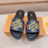 Louis Vuitton Miami Mule Men's Blue Denim Slide