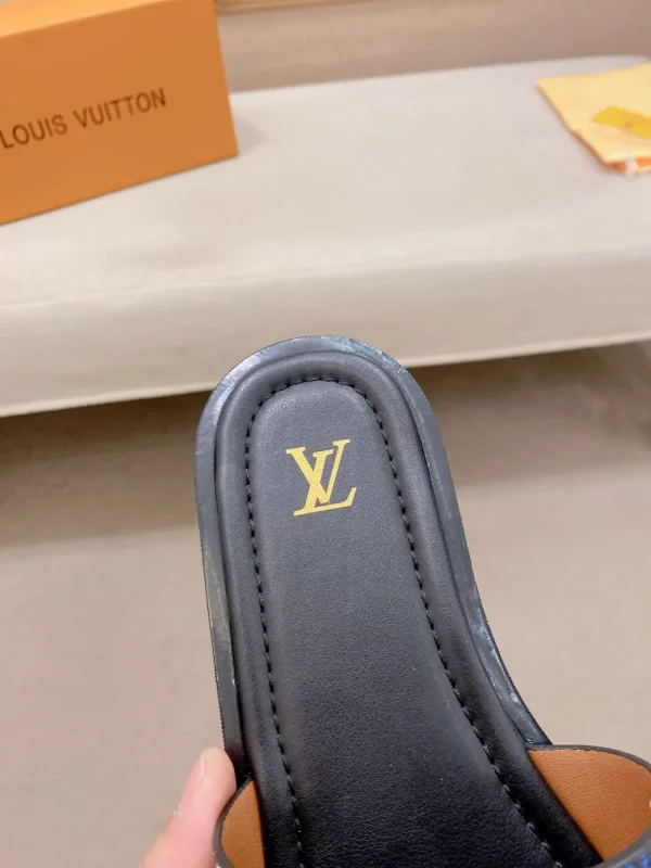 Louis Vuitton Miami Mule Men's Blue Denim Slide