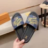 Louis Vuitton Miami Mule Men's Blue Denim Slide
