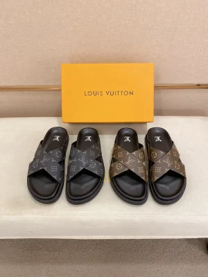 Louis Vuitton Oasis Mule Black Leather Sandal