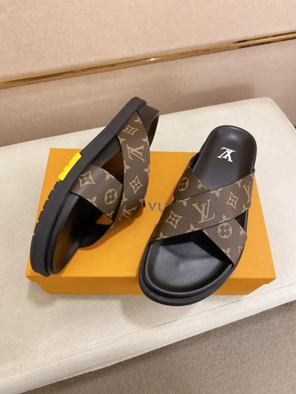 Louis Vuitton Oasis Mule Black Leather Sandal