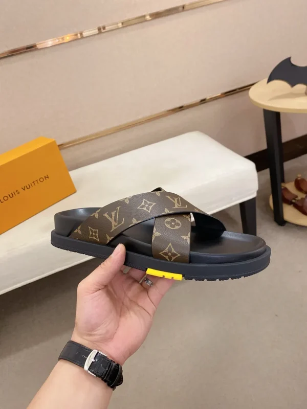 Louis Vuitton Oasis Mule Black Leather Sandal