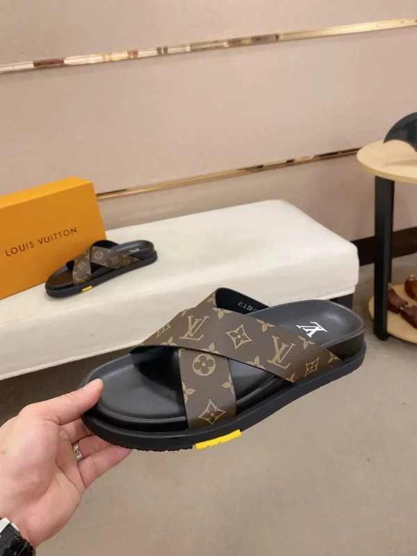 Louis Vuitton Oasis Mule Black Leather Sandal