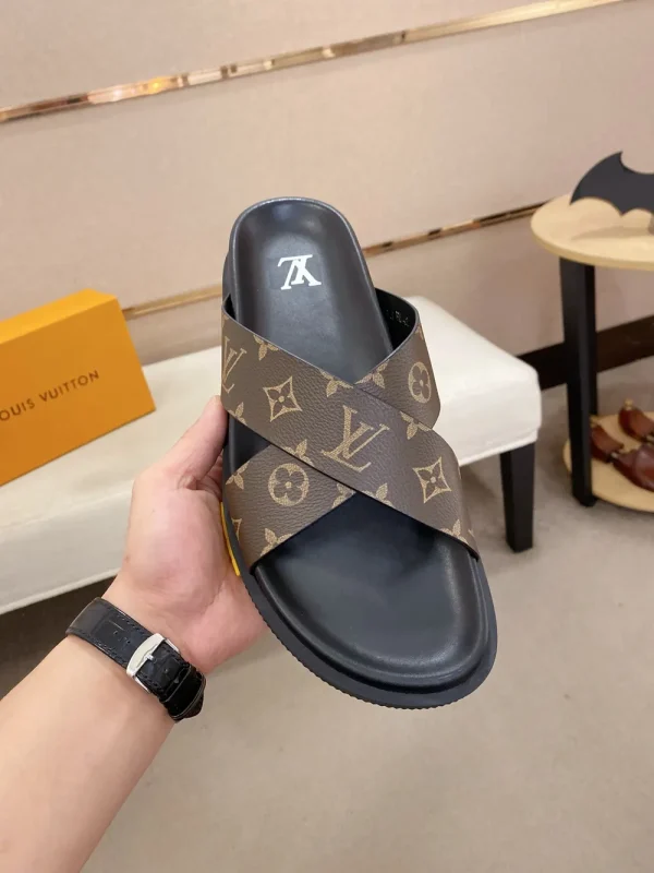 Louis Vuitton Oasis Mule Black Leather Sandal