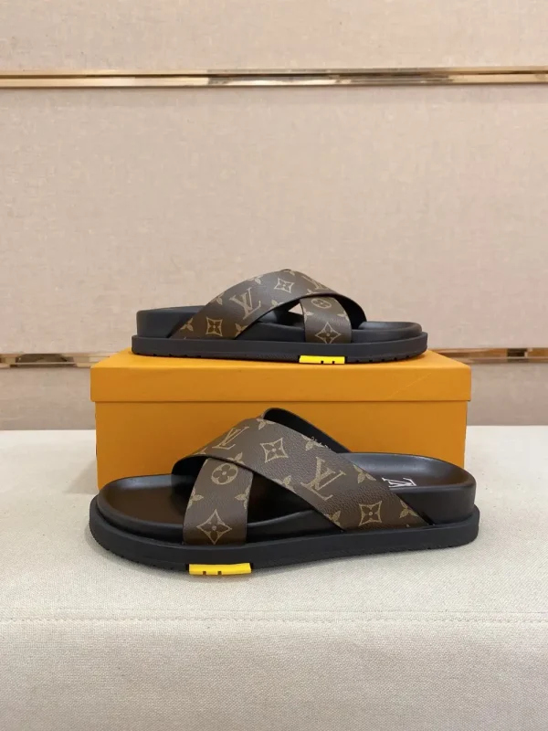Louis Vuitton Oasis Mule Black Leather Sandal