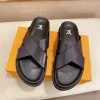 Louis Vuitton Oasis Mule Men's Black Leather Slide