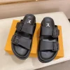 Louis Vuitton Oasis Mule Men's Black Leather Slide