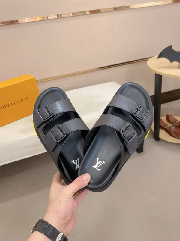 Louis Vuitton Oasis Mule Men's Black Leather Slide