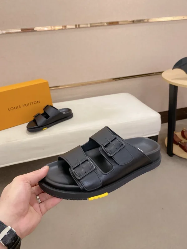 Louis Vuitton Oasis Mule Men's Black Leather Slide