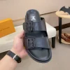 Louis Vuitton Oasis Mule Men's Black Leather Slide