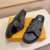 Louis Vuitton Oasis Mule Men's Black Leather Slide
