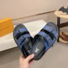 Louis Vuitton Oasis Mule Blue Leather Sandal