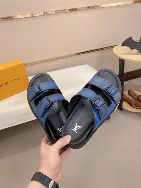 Louis Vuitton Oasis Mule Blue Leather Sandal