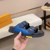 Louis Vuitton Oasis Mule Blue Leather Sandal