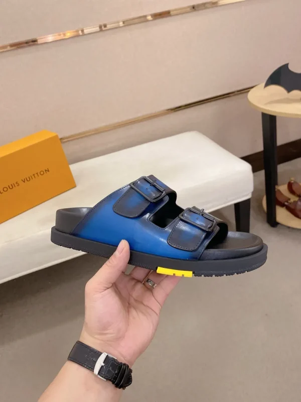 Louis Vuitton Oasis Mule Blue Leather Sandal