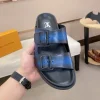 Louis Vuitton Oasis Mule Blue Leather Sandal
