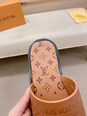 Louis Vuitton Oasis Mule Men's Brown Leather Slide