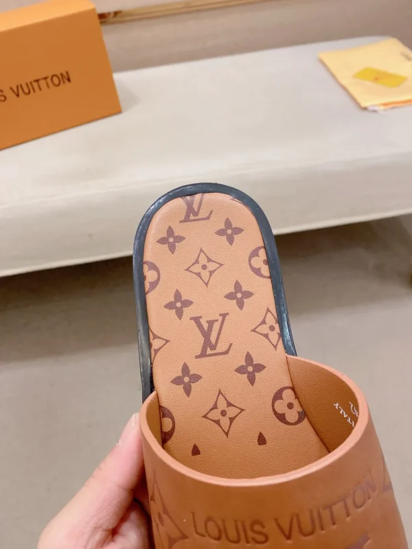 Louis Vuitton Oasis Mule Men's Brown Leather Slide