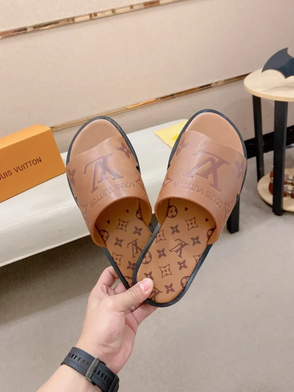 Louis Vuitton Oasis Mule Men's Brown Leather Slide