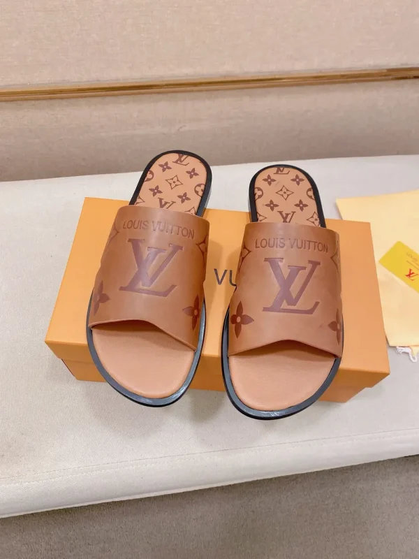 Louis Vuitton Oasis Mule Men's Brown Leather Slide