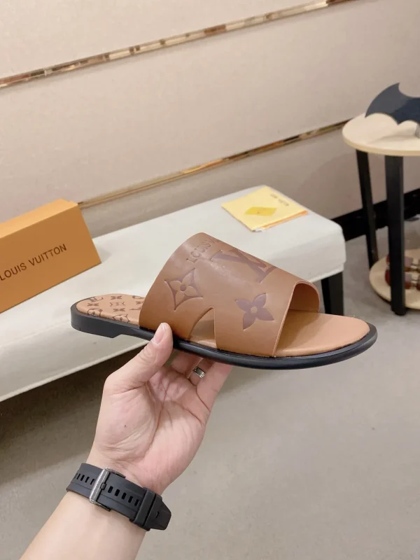 Louis Vuitton Oasis Mule Men's Brown Leather Slide