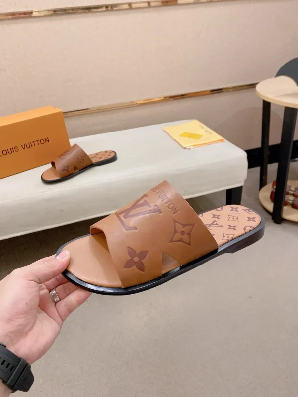 Louis Vuitton Oasis Mule Men's Brown Leather Slide