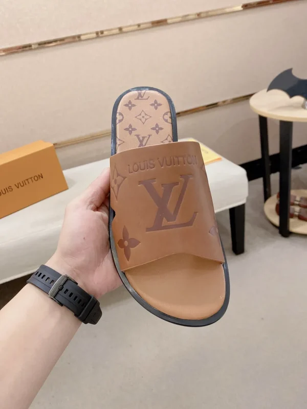 Louis Vuitton Oasis Mule Men's Brown Leather Slide