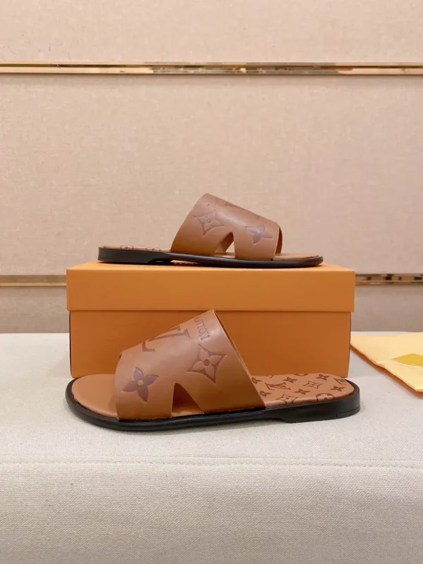Louis Vuitton Oasis Mule Men's Brown Leather Slide