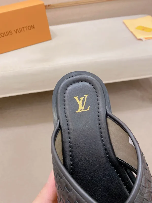 Louis Vuitton Oasis Mule Men's Black Leather Slide