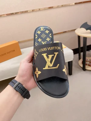 Louis Vuitton Pool Pillow Mule Black Leather Slide