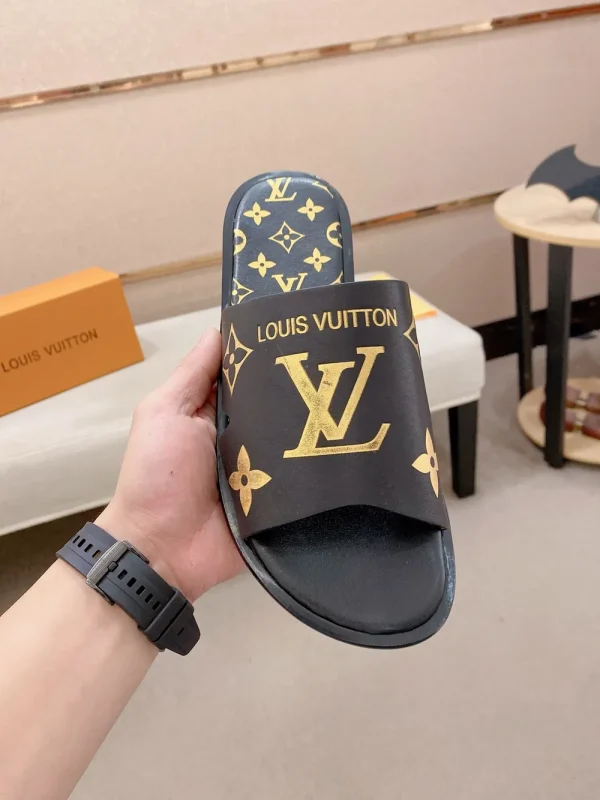 Louis Vuitton Pool Pillow Mule Black Leather Slide