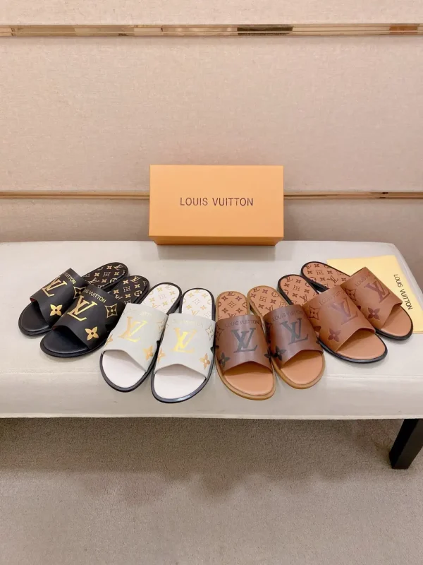 Louis Vuitton Pool Pillow Mule Black Leather Slide