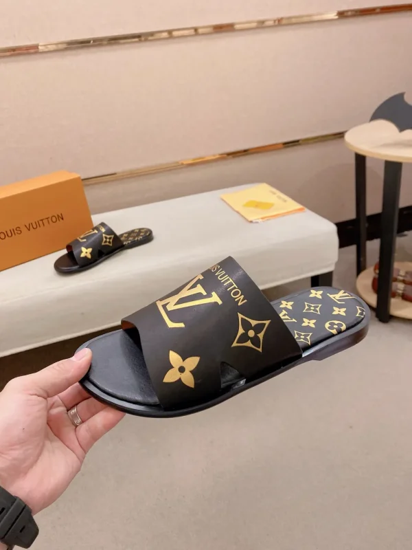 Louis Vuitton Pool Pillow Mule Black Leather Slide