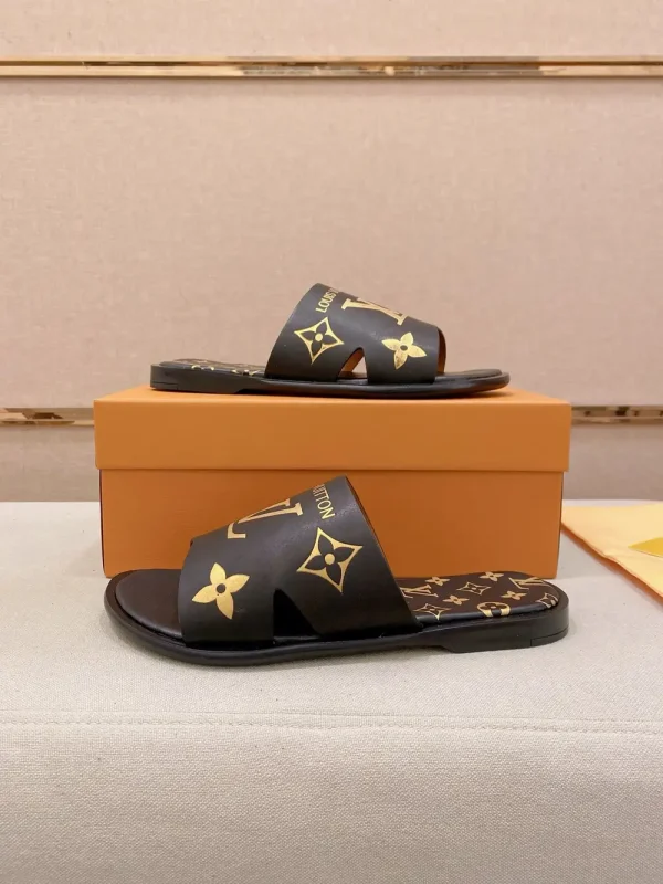 Louis Vuitton Pool Pillow Mule Black Leather Slide