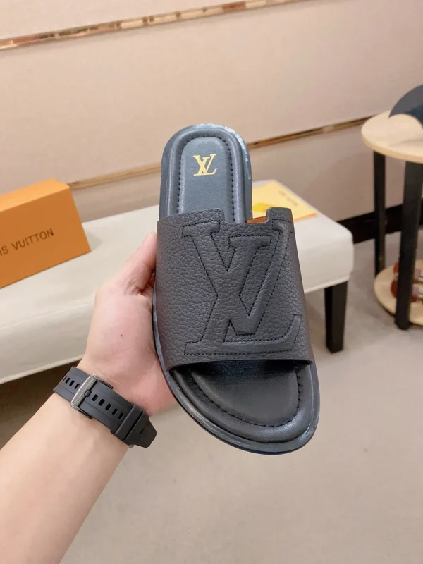 Louis Vuitton Portofino Mule Men's Black Slide - Italian Cra