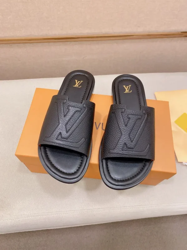 Louis Vuitton Portofino Mule Men's Black Slide - Italian Cra