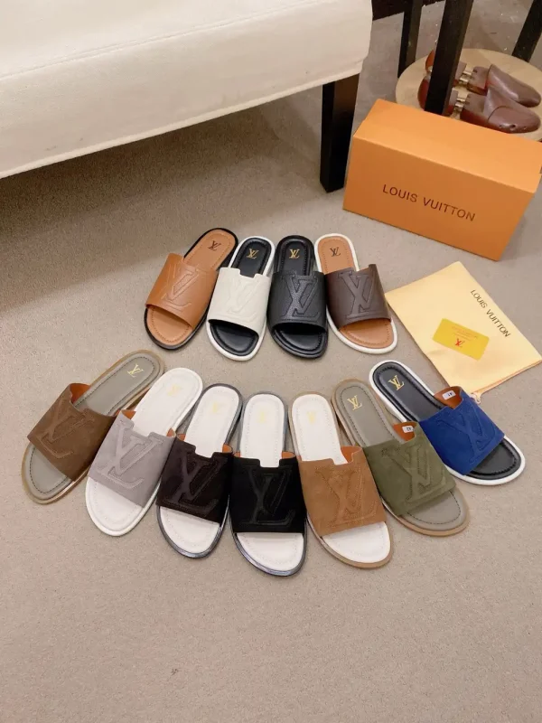 Louis Vuitton Portofino Mule Men's Black Slide - Italian Cra