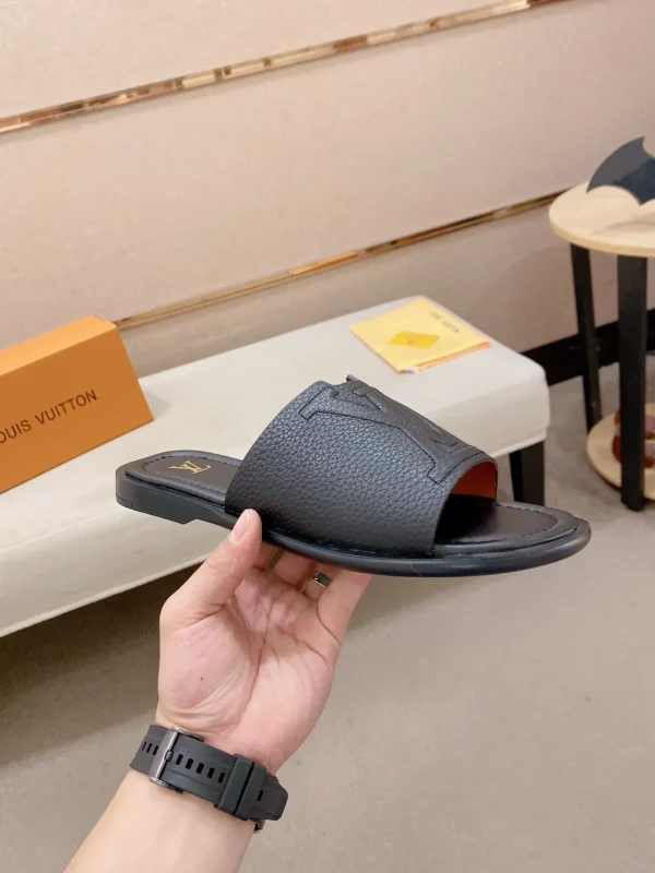 Louis Vuitton Portofino Mule Men's Black Slide - Italian Cra