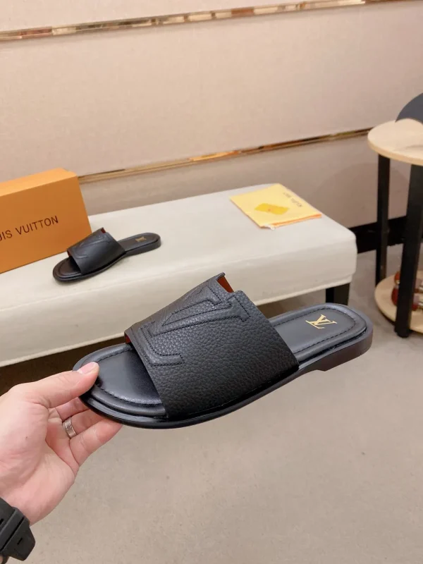 Louis Vuitton Portofino Mule Men's Black Slide - Italian Cra