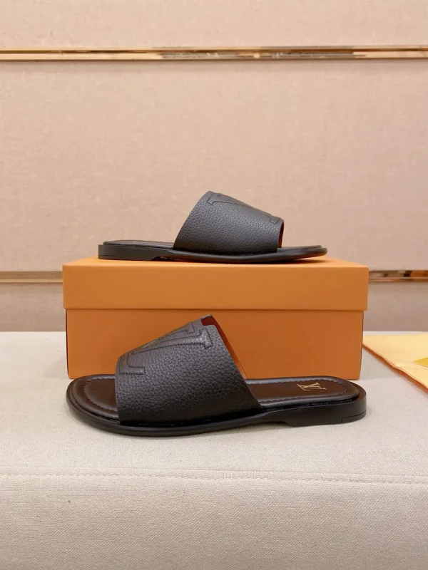 Louis Vuitton Portofino Mule Men's Black Slide - Italian Cra