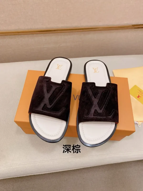 Louis Vuitton Portofino Mule Men's Black Leather Slide