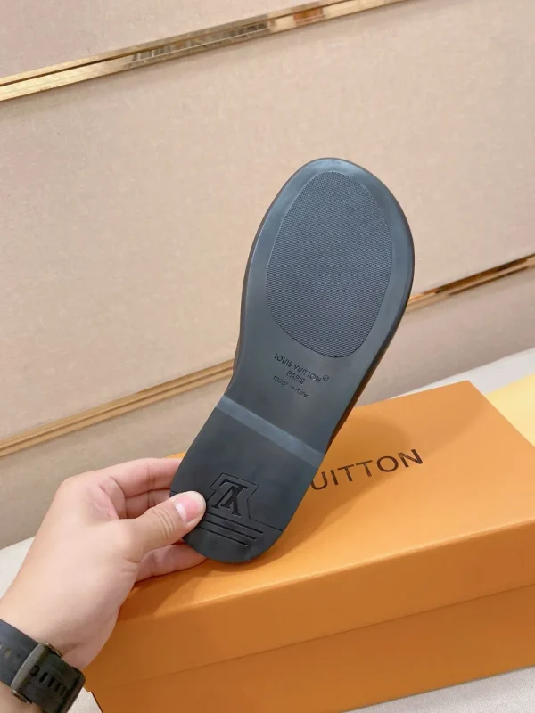 Louis Vuitton Portofino Mule Men's Black Leather Slide