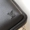 Louis Vuitton Men's Sling Bag Black Taiga Leather