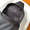 Louis Vuitton Men's Sling Bag Black Taiga Leather