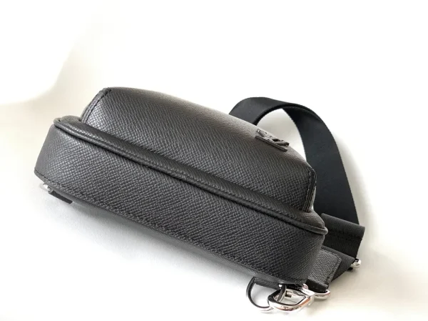 Louis Vuitton Men's Sling Bag Black Taiga Leather