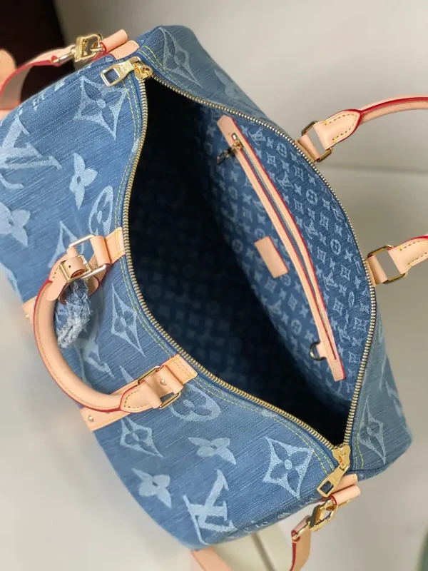 Louis Vuitton Keepall Bandouliere 45 Blue Denim